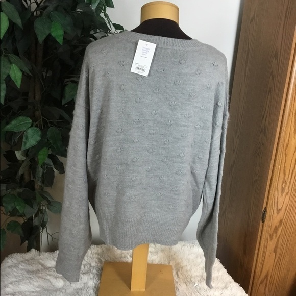 Vylette Bauble stitch heather gray sweater jrs. XXL NWT - Picture 4 of 14